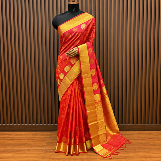 Vibrant silk saree